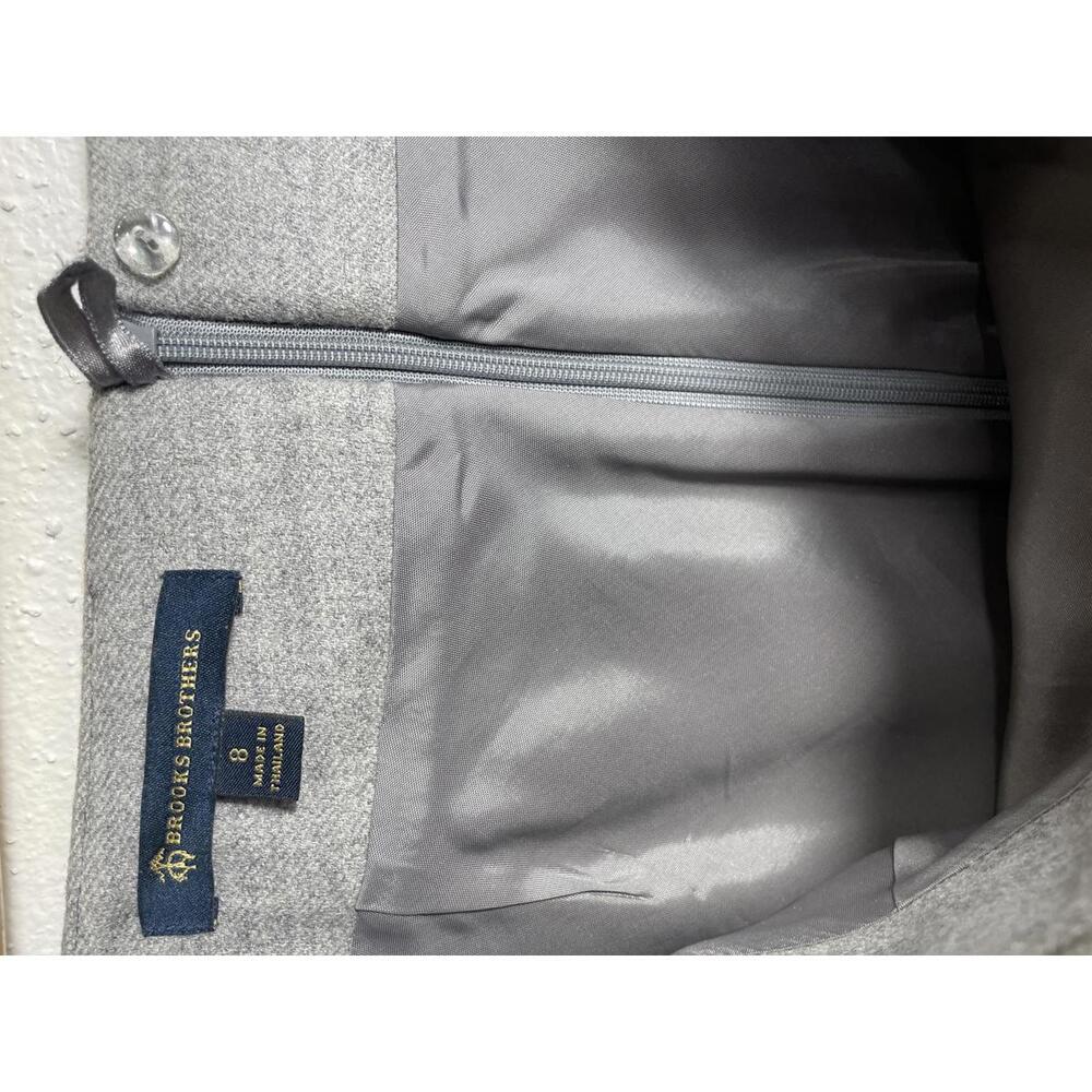 Brooks Brothers Wool Skirt Midi Women's Size 8 Grey Career - Picture 2 of 7
